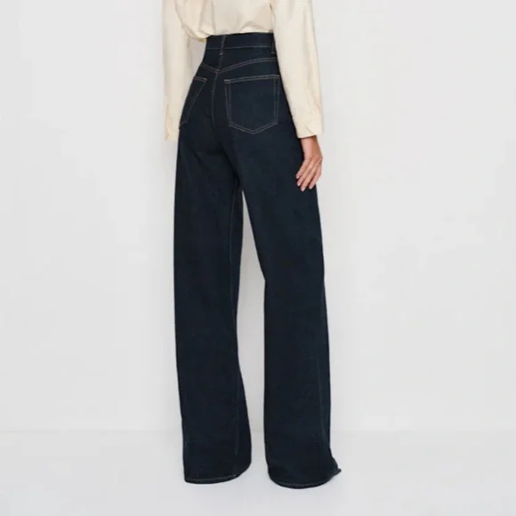 PETITES Reformation Cary High Rise Slouchy Wide Leg Jeans (Ondine) - Picture 5 of 9